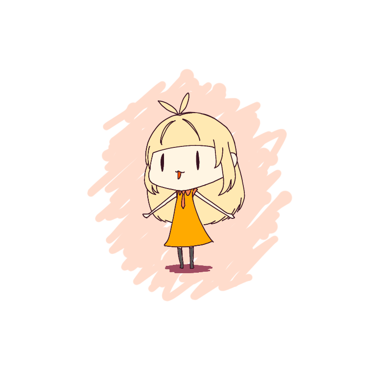 Cute girl in chibi style